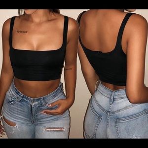 Black crop top